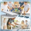 Frigo portatile 76 L con ruote e apribottiglie, 92x39x81 cm, Argento