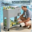 Frigo portatile 76 L con ruote e apribottiglie, 92x39x81 cm, Argento