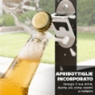 Carrello per Barbecue con Piano in Acciaio Inox, 4 Ganci a S, Maniglia e Apribottiglie, 82x55x79 cm, Nero