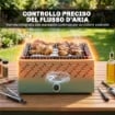 BARBECUE PORTATILE A CARBONE CON VENTILATORE INTEGRATO PER ESTERNI, VERDE CHIARO