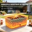 BARBECUE PORTATILE A CARBONE CON VENTILATORE INTEGRATO PER ESTERNI, VERDE CHIARO