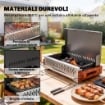 BARBECUE PORTATILE A CARBONE CON VASCHETTA RIMOVIBILE, IN ACCIAIO INOX E METALLO, 50.5X34X33 CM, NERO