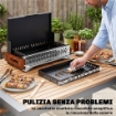 BARBECUE PORTATILE A CARBONE CON VASCHETTA RIMOVIBILE, IN ACCIAIO INOX E METALLO, 50.5X34X33 CM, NERO