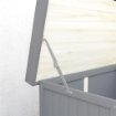 ARMADIETTO DA ESTERNO, CAPANNO PORTA ATTREZZI CON MENSOLA, IN LEGNO CON 2 ANTE PER GIARDINO, PATIO, GRIGIO