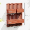 Fioriera Verticale a Doghe con 3 Vasi Rimovibili, in Legno di Abete, 60x16x80 cm, Marrone
