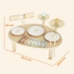 Set di Strumenti Musicali per Bambini da 2+ Anni con Tamburi e Xilofono, Colore Legno