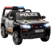 AUTO ELETTRICA PER BAMBINI DELLA POLIZIA CON TELECOMANDO DOPPIO MOTORE SIRENA SOSPENSIONI SU 4 RUOTE E FARI NERO