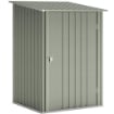 Casetta da Giardino Porta Attrezzi in Acciaio Galvanizzato con Porta a Battente, 100x104x160 cm, Argento