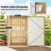 CASETTA DA GIARDINO PORTA ATTREZZI IN ACCIAIO GALVANIZZATO CON PORTA A BATTENTE, 100X104X160 CM, GIALLO