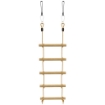 SCALETTA PER BAMBINI 3-8 ANNI A 5 PIOLI CON FIBBIE E CINGHIE, IN LEGNO E PE, COLOR LEGNO