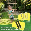 SCALETTA PER BAMBINI 3-8 ANNI A 5 PIOLI CON FIBBIE E CINGHIE, IN LEGNO E PE, COLOR LEGNO