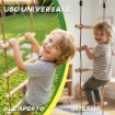 SCALETTA PER BAMBINI 3-8 ANNI A 5 PIOLI CON FIBBIE E CINGHIE, IN LEGNO E PE, COLOR LEGNO