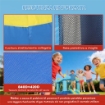 Castello Gonfiabile per Bambini 4 in 1, Scivolo, Trampolino, Piscina Palline/Acqua, Canestro, 3-8 Anni, Blu