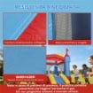 Castello Gonfiabile per Bambini con Scivolo, Piscina/Palline, Canestro da Basket e Soffiatore