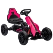 GO KART A PEDALI PER BAMBINI 3-8 ANNI CON SEDILE REGOLABILE E RUOTE IN EVA, 100X58X58.5 CM, ROSA E NERO