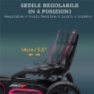 GO KART A PEDALI PER BAMBINI 3-8 ANNI CON SEDILE REGOLABILE E RUOTE IN EVA, 100X58X58.5 CM, ROSA E NERO