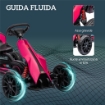 GO KART A PEDALI PER BAMBINI 3-8 ANNI CON SEDILE REGOLABILE E RUOTE IN EVA, 100X58X58.5 CM, ROSA E NERO