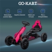 GO KART A PEDALI PER BAMBINI 3-8 ANNI CON SEDILE REGOLABILE E RUOTE IN EVA, 100X58X58.5 CM, ROSA E NERO