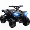 QUAD ELETTRICO PER BAMBINI ATV CON BATTERIA RICARICABILE 6V, FARI LED E MUSICA, ETÀ 3-6 ANNI, NERO