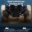 QUAD ELETTRICO PER BAMBINI ATV CON BATTERIA RICARICABILE 6V, FARI LED E MUSICA, ETÀ 3-6 ANNI, NERO