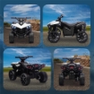QUAD ELETTRICO PER BAMBINI ATV CON BATTERIA RICARICABILE 6V, FARI LED E MUSICA, ETÀ 3-6 ANNI, BIANCO