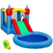 Castello Gonfiabile Trampolino 4 in 1, Scivolo, 415x205x190cm, Multicolore