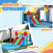 Castello Gonfiabile Trampolino 4 in 1, Scivolo, 415x205x190cm, Multicolore
