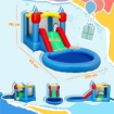 Castello Gonfiabile Trampolino 4 in 1, Scivolo, 415x205x190cm, Multicolore