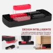STEP FITNESS DA AEROBICA REGOLABILE SU 3 ALTEZZE, IN PLASTICA, 80X31X10/15/20 CM, ROSSO E NERO