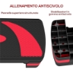 STEP FITNESS DA AEROBICA REGOLABILE SU 3 ALTEZZE, IN PLASTICA, 80X31X10/15/20 CM, ROSSO E NERO