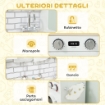 CUCINA GIOCATTOLO PER BAMBINI 3-6 ANNI IN LEGNO CON SET DI ACCESSORI, LAVANDINO E MANOPOLE CON SUONI, BIANCO