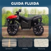 QUAD ELETTRICO PER BAMBINI ATV CON BATTERIA RICARICABILE 6V, FARI LED E MUSICA, ETÀ 3-8 ANNI, ROSSO