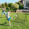 Rete di Rimbalzo per Calcio con 5 Angoli Regolabili, Rete Multi-Sport per Allenamento, Nero