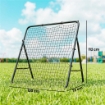 Rete di Rimbalzo per Calcio con 5 Angoli Regolabili, Rete Multi-Sport per Allenamento, Nero