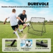 Rete di Rimbalzo per Calcio con 5 Angoli Regolabili, Rete Multi-Sport per Allenamento, Nero