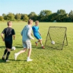 Rete di Rimbalzo per Calcio con 5 Angoli Regolabili, Rete Multi-Sport per Allenamento, Nero