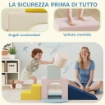 SET 8 COSTRUZIONI MORBIDE PER BAMBINI 0-3 ANNI DA INTERNI, IN VELLUTO E SCHIUMA PU ARANCIONE