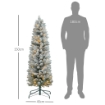 ALBERO DI NATALE INNEVATO CON 263 RAMI E LUCI LED BIANCHE IN PLASTICA E METALLO, Ï45X150 CM, VERDE