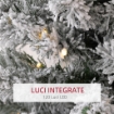 ALBERO DI NATALE INNEVATO CON 263 RAMI E LUCI LED BIANCHE IN PLASTICA E METALLO, Ï45X150 CM, VERDE