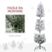 ALBERO DI NATALE INNEVATO CON 263 RAMI E LUCI LED BIANCHE IN PLASTICA E METALLO, Ï45X150 CM, VERDE