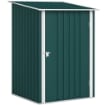Casetta da Giardino Porta Attrezzi in Acciaio Galvanizzato con Porta a Battente, 100x104x160 cm, Verde