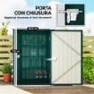 Casetta da Giardino Porta Attrezzi in Acciaio Galvanizzato con Porta a Battente, 100x104x160 cm, Verde