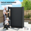 CASETTA PER ATTREZZI A 2 INGRESSI CON FINESTRE E PRESE D'ARIA, IN PP E ALLUMINIO, 128X104X196 CM, GRIGIO SCURO