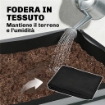 Vaso Rialzato con Ripiano Portaoggetti, 150L, Acciaio Zincato, Altezza 80 cm, per Giardino o Patio Esterno