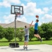 Canestro Basket Canestro da Basket Regolabile 235-305cm Infrangibile Nero