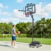 Canestro Basket Canestro da Basket Regolabile 235-305cm Infrangibile Nero