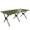 Tavolo da Campeggio Pieghevole 116 cm, Tavolo da Picnic Impermeabile con Piano Arrotolabile e Struttura in Metallo, Portatile per Giardino, Parco, BBQ, Verde