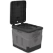 WC Portatile da Campeggio con 12 Pacchetti Coagulanti e 12 Sacchetti di Smaltimento, 34x29x20 cm, Grigio Scuro