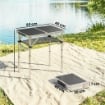 Tavolo Campeggio Pieghevole 60 cm, Picnic con Rete Strato, Nero