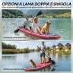 Sup Gonfiabile con Sedile, Pagaia e Accessori, in Plastica ed EVA, 335x82x15 cm, Blu e Rosa